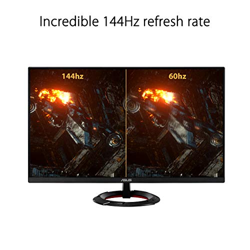 ASUS TUF Gaming 27” 1080P Monitor (VG279Q1R) - Full HD, IPS, 144Hz, 1ms, Extreme Low Motion Blur, Speaker, FreeSync Premium, Shadow Boost, VESA Mountable, DisplayPort, HDMI, Tilt Adjustable