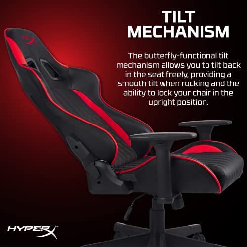 HyperX Blast Core Gaming Chair - Ergonomic Leather Gaming Chair - Kids Chair Gaming - Red Black Gaming Chair - PC Racing Video Game Chair for Kids Adults - Computer Office PC Gamer Chair - Core Chair