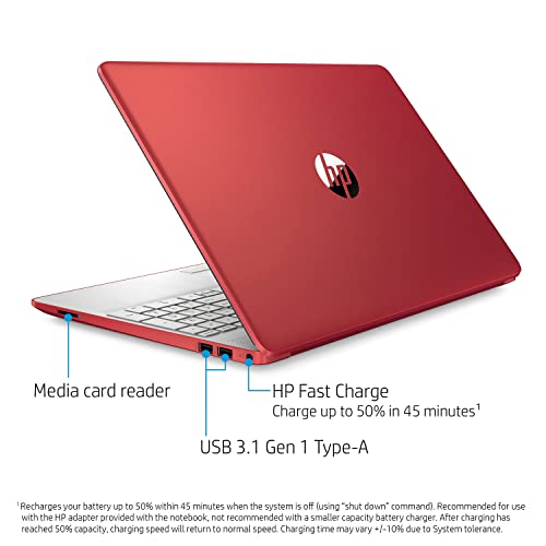 2022 Newest HP Pavilion 15.6" HD Laptop, Intel Quad-core Pentium Processor, 8GB RAM, 256GB SSD, 11 Hr Battry Life, Intel UHD Graphics, HD Webcam, Bluetooth, HDMI, USB Type-C, Scarlet Red, Win 11