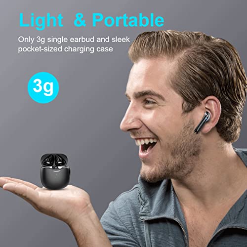 Wireless Earbud, Bluetooth 5.3 Earbud Stereo Bass, Bluetooth Headphones in Ear Noise Cancelling Mic, Earphones I-PX7 Waterproof Sports, 32H Playtime USB C Mini Charging Case Ear Buds for Android iOS