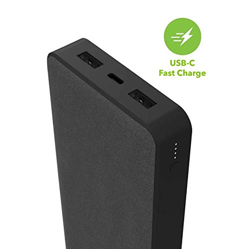 mophie Powerstation XXL Power Bank - 20,000 mAh Large Internal Battery, (2) USB-A Ports and (1) 18W USB-C PD Fast Charging Input/Output Port, Travel-Friendly, Includes USB-A to USB-C Power Cord