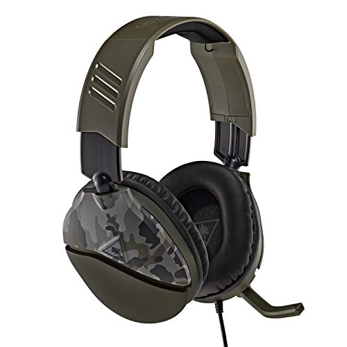 Turtle Beach Recon 70 Multiplatform Gaming Headset for Xbox Series X, Xbox Series S, Xbox One, PS5, PS4, PlayStation, Nintendo Switch, Mobile,& PC with 3.5mm-Flip-to-Mute Mic, 40mm Speakers-Green Camo