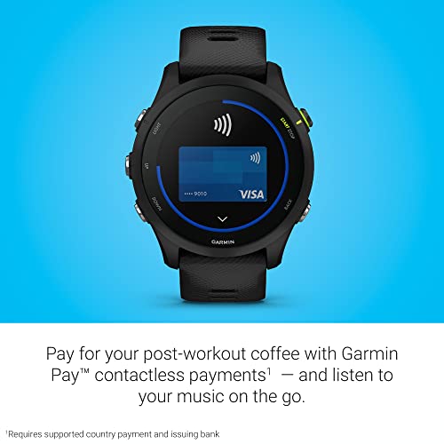 Garmin Forerunner® 255 Music, GPS Running Smartwatch with Music, Advanced Insights, Long-Lasting Battery, Black