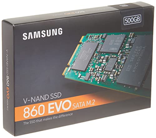 Samsung SSD 860 EVO 500GB M.2 SATA Internal SSD (MZ-N6E500BW)