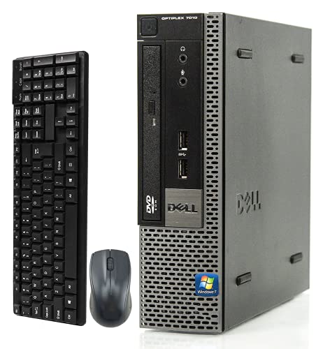 Dell OptiPlex 7010 USFF Computer Desktop PC, Intel i5 3.2GHz, 8GB Ram, 240GB SSD Drive, WiFi & Bluetooth, Wireless Keyboard and Mouse, Windows 10 Pro (Renewed)