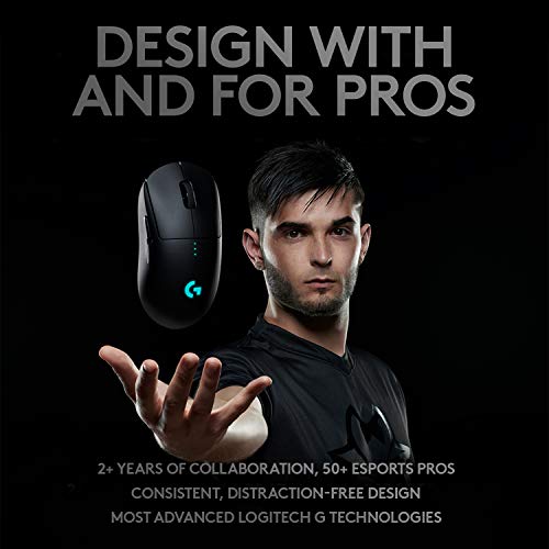 Logitech G PRO X Wireless Lightspeed Gaming Headset with Blue VO!CE Mic Filter Tech, 50 mm PRO-G Drivers, and DTS Headphone:X 2.0 Surround Sound & Pro Wireless Gaming Mouse