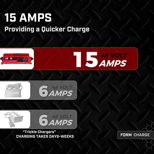 FORM 15 AMP EZGO RXV & TXT Battery Charger for 48 Volt Golf Carts