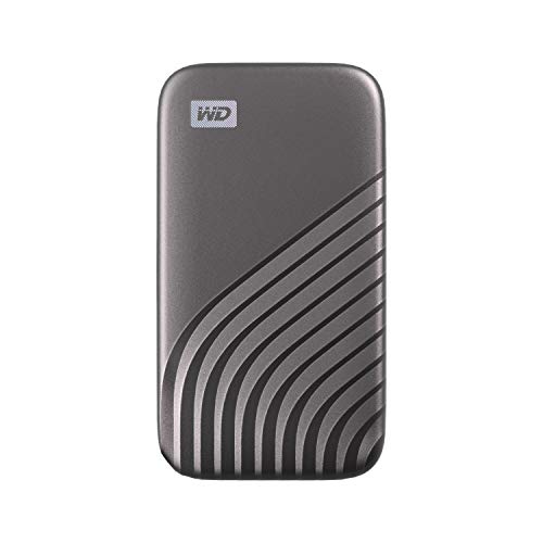 WD 1TB My Passport SSD Portable External Solid State Drive, Gray, Sturdy and Blazing Fast, Password Protection with Hardware Encryption - WDBAGF0010BGY-WESN