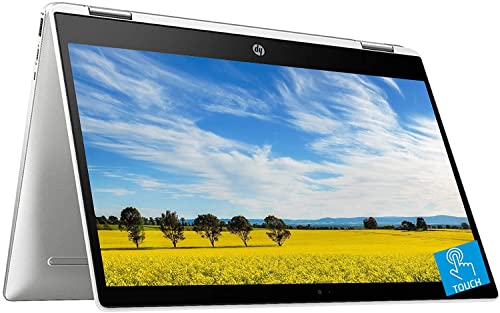 HP Chromebook X360 2-in-1 14.0” HD (1366 x 768) Touch-Screen Portable Laptop, Intel Celeron Processor N4000, 4GB Memory, 32GB eMMC Flash Memory, Webcam, Wi-Fi, Chrome OS, White