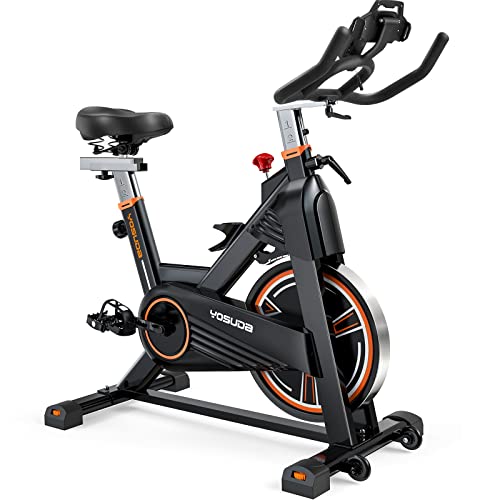 YOSUDA PRO Magnetic Exercise Bike 350 lbs Weight Capacity - Indoor Cycling Bike Stationary with Comfortable Seat Cushion, Silent Belt Drive