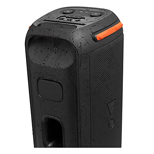 JBL PartyBox 710 -Party Speaker with Powerful Sound, Built-in Lights and Extra Deep Bass, IPX4 Splash Proof, App/Bluetooth Connectivity, Made for Everywhere with a Handle and Built-in Wheels (Black)