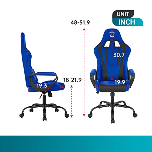 PC Gaming Chair Ergonomic Office Chair Desk Chair PU Leather Computer Chair High Back Racing Chair with Lumbar Support Armrest for Home Office (Black, Van)