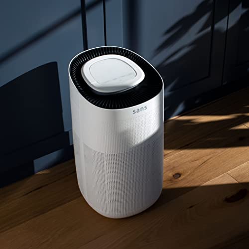 Sans HEPA 13 Air Purifier - Smart High-Performance Large Room Air Purifier, 1560ft² Ultra-Quiet Home Air Purifier with Pre-Filter, Activated Carbon, and UV-C Light. Protect from Odors, Smoke, Pollutants, Allergens, Dust, Dander, and Harmful Chemicals.