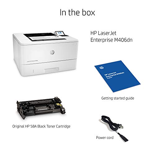 HP LaserJet Enterprise M406dn Monochrome Printer with built-in Ethernet & 2-sided printing (3PZ15A)