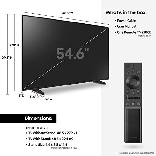 Samsung QN55Q60AA 55" QLED Q60 Series 4K Smart TV Titan Gray with a Samsung HW-Q60T Wireless 5.1 Channel Soundbar and Bluetooth Subwoofer (2021)