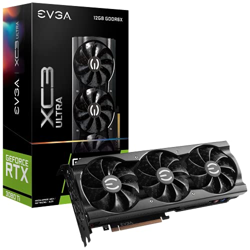 EVGA GeForce RTX 3080 Ti XC3 Ultra Gaming, 12G-P5-3955-KR, 12GB GDDR6X, iCX3 Cooling, ARGB LED, Metal Backplate