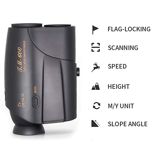 MOESAPU Golf Rangefinders Accuray 1 Yd 600 Yards with Flag Lock, Continuous Scan - Laser Range Finder with Pinsensor - Laser Binoculars - with AAA Battery (TM600VH)