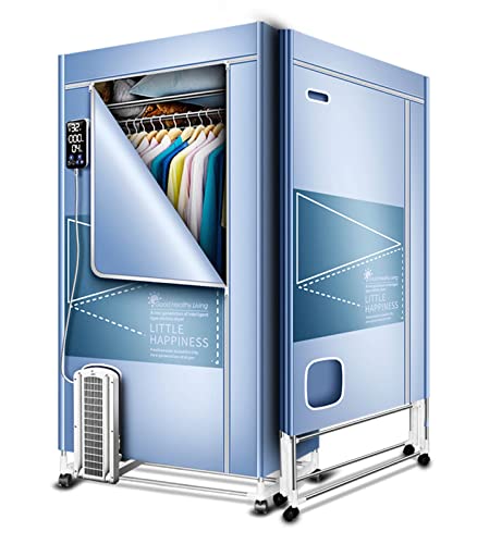Portable Dryer 1500W-67 Inch Clothes Dryer,Foldable 3-Tier Rack Electric Clothes Drying Rack Energy Saving (Anion) Clothing Dryers Digital Automatic Timer Airer for Apartment House… (Light Blue)