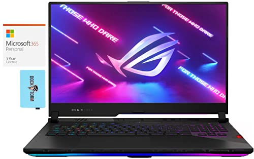 ASUS ROG Strix Scar 17 Gaming & Entertainment Laptop (AMD Ryzen 9 5900HX 8-Core, 17.3" 360Hz Full HD (1920x1080), RTX 3080, 64GB RAM, Win 11 Pro) with MS 365 Personal , Hub