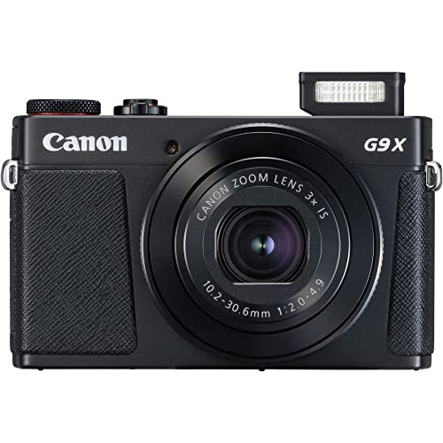 Canon PowerShot G9 X Mark II Digital Camera (Black) (1717C001), 64GB Memory Card, 2 x NB13L Battery, Corel Photo Software, Charger, Card Reader, LED Light, Soft Bag + More