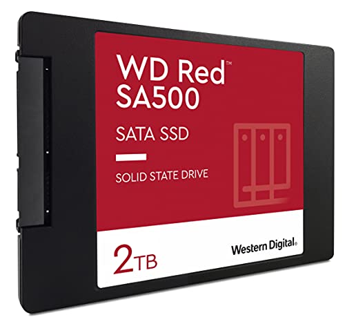 Western Digital 2TB WD Red SA500 NAS 3D NAND Internal SSD - SATA III 6 Gb/s, 2.5"/7mm, Up to 560 MB/s - WDS200T1R0A