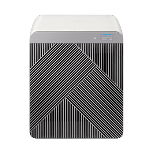 SAMSUNG BESPOKE Cube Air Purifier, Odor Eliminator, Home System w/ HEPA Filtration, 360 Degree Purification, Pet Mode, Smart Control, Traps Dust, AX350A9350N, Grey