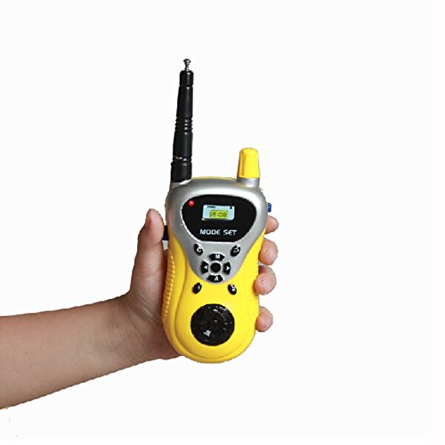 3 Way Walkie Talkies Rechargeable 2Pcs Mini Walkie Talkie Kids Electronic Toys Portable Two-Way Radio Set Walkie Talkie Kids (Yellow, One Size)