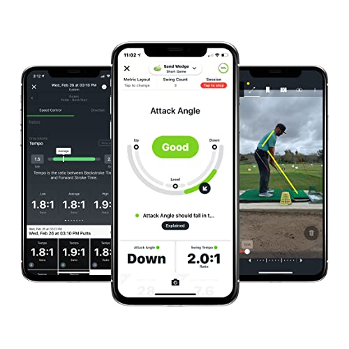 Blast Golf - Swing and Stroke Analyzer (Sensor) I Captures Putting, Full Swing, Short Game and Bunker Modes, Air Swing Mode, Slo-Mo Video Capture, App Enabled (iOS and Android Compatible)