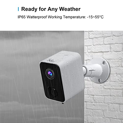 Wireless Home Security Camera Outdoor , NGTeco 2 Battery Security Cameras System with 1 Hub, Smart AI Motion Detection Alert, 64GB Local Storage, 1080P HD, 2-Way Audio,Night Vision, Works with Alexa