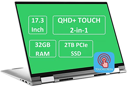 2022 Dell Inspiron 7000 7706 17" QHD+ 2-in-1 Touchscreen (Intel 4-core Core i7-1165G7, 32GB DDR4, 2TB PCIe SSD), (2560 x 1600) Business Laptop, Backlit, Fingerprint, Thunderbolt 4, Windows 11 Home