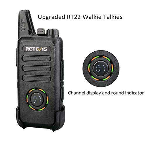 Retevis RT22S 2 Way Radios Walkie Talkies Long Range,Two Way Radios Rechargeable with Earpiece,Channel Display,Hands Free,for School Healthcare Retail Restaurant Automotive(10 Pack)