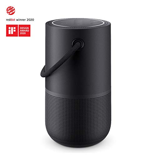Bose Portable Smart Speaker — with Alexa Voice Control Built-in, Black & SoundLink Revolve Charging Cradle Black