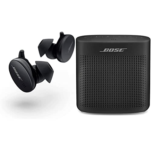 Bose Sport Earbuds - Wireless Earphones - Bluetooth in Ear Headphones for Workouts and Running, Triple Black & SoundLink Color II: Portable Bluetooth, Wireless Speaker with Microphone- Soft Black