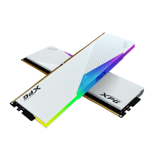 XPG Lancer DDR5 RGB 6000MHz 32GB (2x16GB) CL40-40-40 UDIMM 288-Pins Desktop SDRAM Memory RAM Kit White Heatsink (AX5U6000C4016G-DCLARWH)