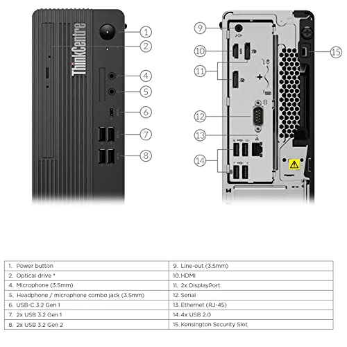 VCI Lenovo ThinkCentre M70s SFF, Intel (6 Core) i5-10400, 8GB RAM, 256GB SSD NVMe, Windows 10 Pro, DVD-Writer, Desktop Computer