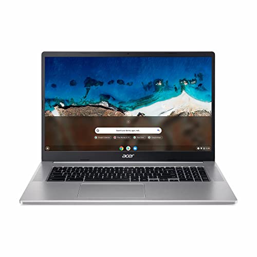 Acer Chromebook 317 Business Laptop I 17.3" FHD IPS ComfyView Display I Intel Celeron N4500 I 4GB DDR4 64GB eMMC + 256GB SD Card I Intel UHD Graphics USB-C ChromeOS Silver + 32GB MicroSD Card