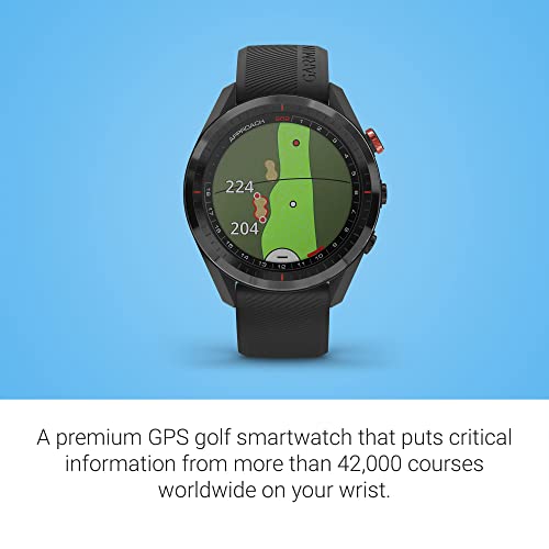 Garmin Approach S62, Premium Golf GPS Watch, Built-in Virtual Caddie, Mapping and Full Color Screen, Black (010-02200-00)