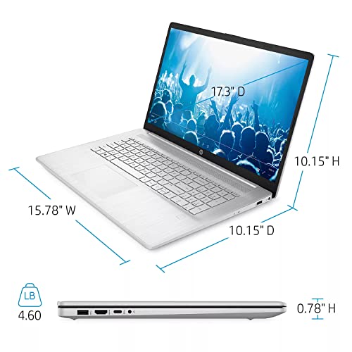2022 HP High Performance Business Laptop - 17.3" FHD IPS - 11th Intel i7-1165G7 Iris Xe Graphics - 32GB DDR4 - 1TB SSD - Backlit Keyboard - Fingerprint Reader - Silver - Win 10 Pro
