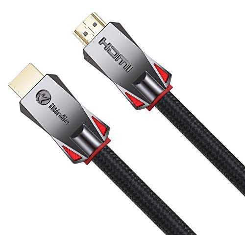 4K HDR HDMI Cable 6 Feet, 18Gbps 4K 120Hz, 4K 60Hz(4:4:4 HDR10 ARC HDCP2.2) 1440p 144Hz High Speed Ultra HD Bi-Directional Cord 26AWG Compatible with Apple-TV Ps4 Xbox One