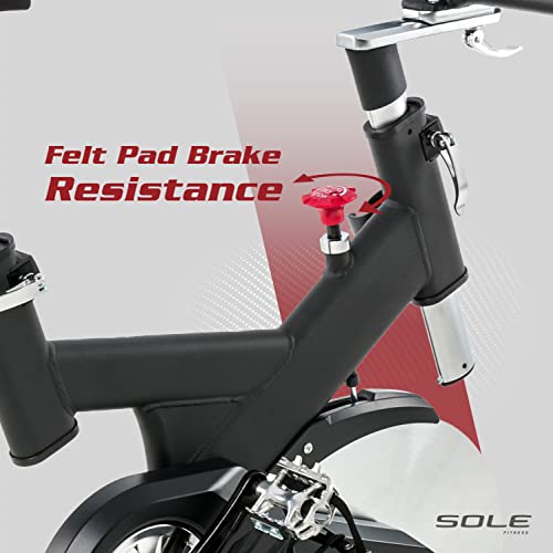 SOLE Fitness SB700 Light Upright Indoor Stationary Bike, Home and Gym Exercise Equipment, Smooth and Quiet, Versatile for Any Workout, Bluetooth and USB Compatible