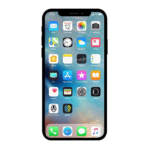 Apple iPhone X, US Version, 64GB, Silver - Unlocked (Renewed)