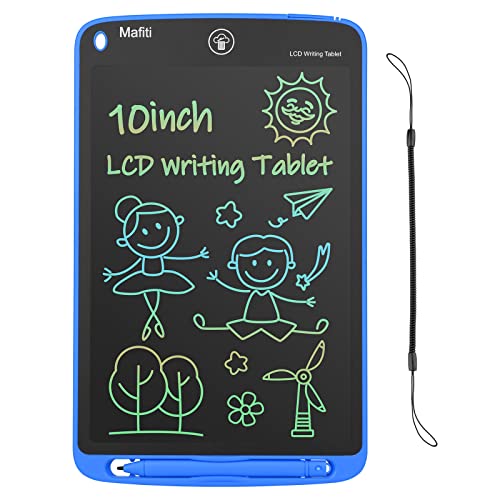 LCD Writing Tablet 10 Inch Colorful Screen Electronic Writing Drawing Pads Doodle Board for Kids Boys Girls Blue