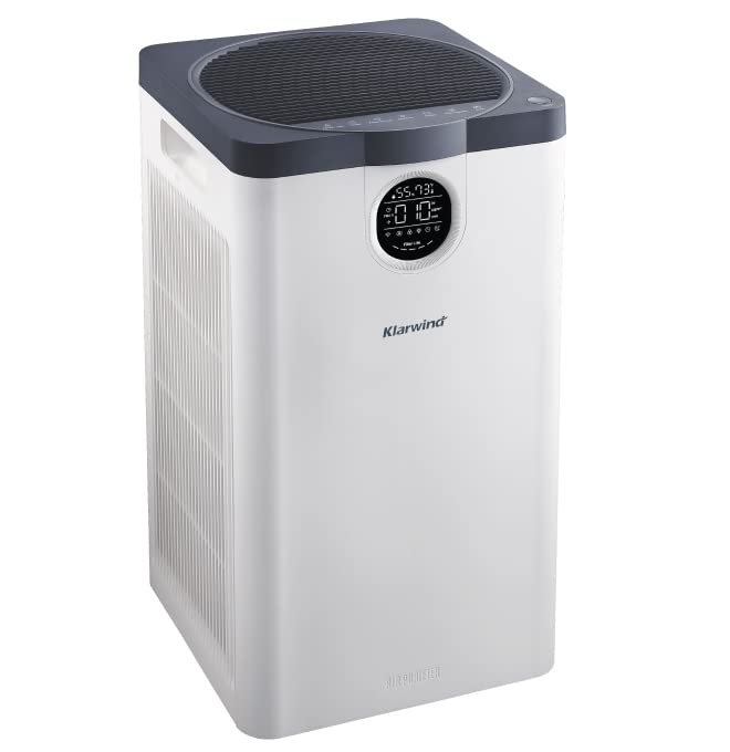 Klarwind Smart Air Purifier 300 - For Home 550ft² with H13 True HEPA Filter Pet Dander Smokers Pollen Dust Pollutants 5-layer filtering system Auto Mode Hidden Wheel (550ft²)