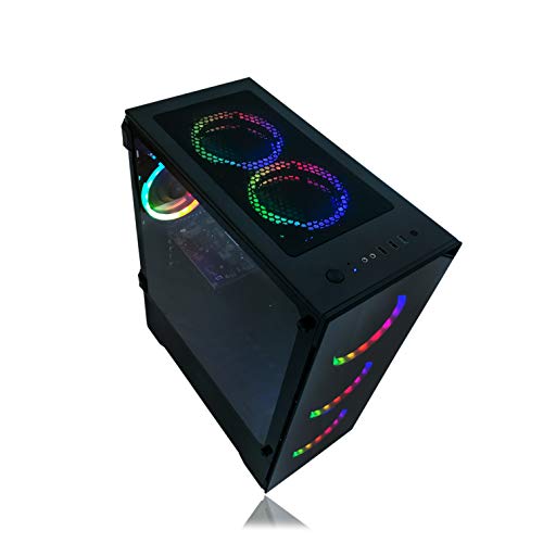 Alarco Gaming PC Desktop Computer Intel i5 3.10GHz,8GB Ram,1TB Hard Drive,Windows 10 pro,WiFi Ready,Video Card Nvidia GTX 650 1GB, 6 RGB Fans with Remote