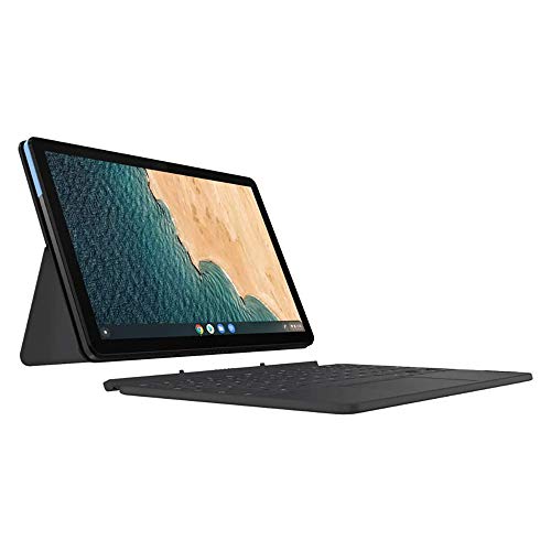 2020 Lenovo Chromebook Duet 2-in-1 10.1" FHD Touchscreen Tablet Computer, MediaTek Helio P60T CPU, 4GB RAM, 128GB SSD, ARM G72 MP3 Graphics, Dual Webcam, USB-C, Chrome OS, Blue+Gray