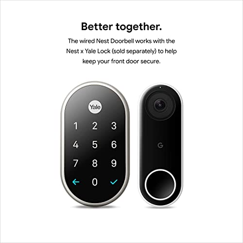 Google Nest Video Doorbell Camera Wired (Renewed)