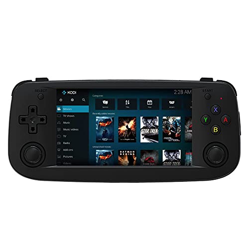 RG503 Handheld Video Game Console, 4.95 Inches OLED Screen Tablet, PC Games Streaming,Support 5G WiFi BT 4.2 CPU RK3566 64BIT Built-in 16GB+64GB SD Card Linux System 3500mAh Battery (Dark Grey)