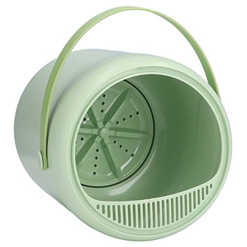Tnfeeon Portable Mini Washing Machine,3L Capacity Ultrasonic Turbine Washer Intelligent Underwear Washer for Apartment Laundry Camping RV Travel Baby (Green)