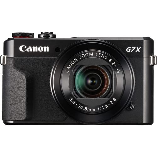 Canon PowerShot G7 X Mark II Digital Camera (1066C001), 64GB Card, NB13L Battery, Corel Photo Software, Card Reader, Soft Bag, Flex Tripod + More (International Model)