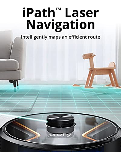 eufy by Anker, RoboVac X8 Hybrid, Robot Vacuum and Mop Cleaner with iPath Laser Navigation, Twin-Turbine Technology generates 2000Pa x2 Suction, AI. Map 2.0 Technology, Wi-Fi, Perfect for Pet Owner